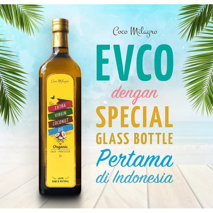 

EVCO Coco Milagro 1000ml / VCO 1lt / Minyak Kelapa Murni