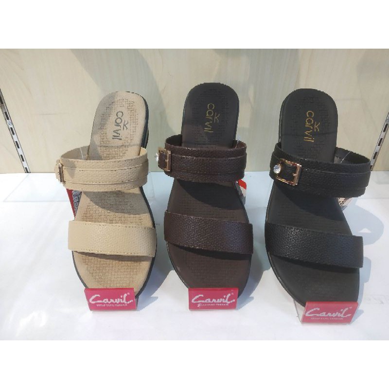 wedges wanita sandal carvil original