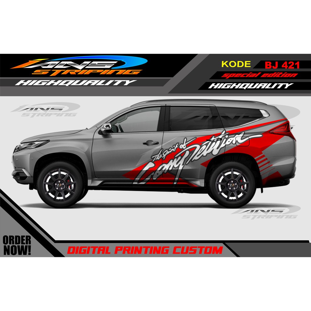 DECAL STICKER MOBIL PAJERO , FORTUNER / STICKER MOBIL / STIKER VARIASI MOBIL PAJERO