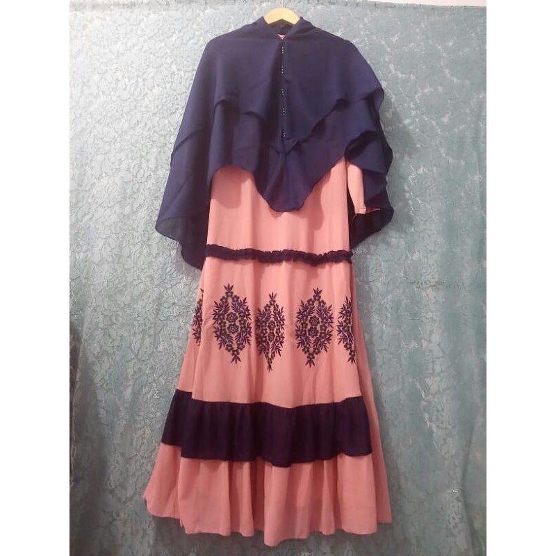 Gamis Ceruti Bordir Premium