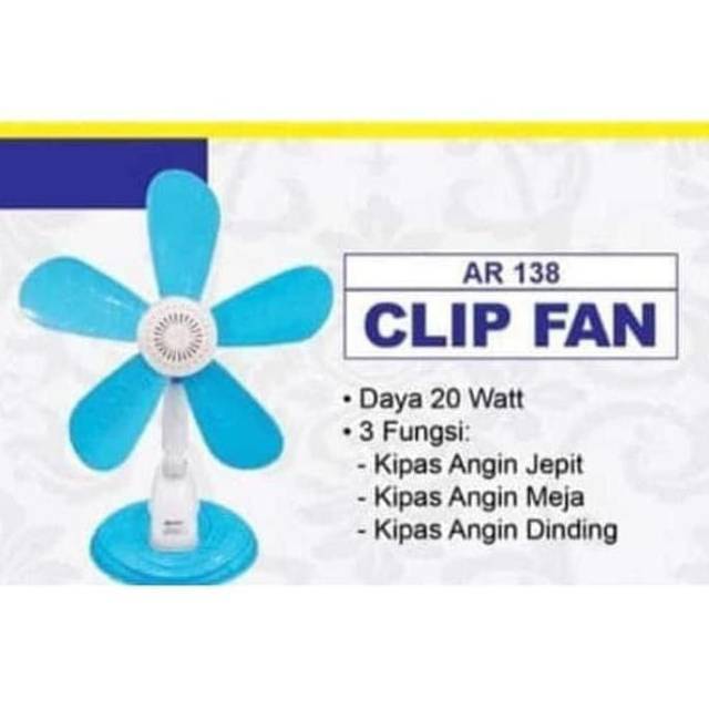 Kipas Angin jepit /Clip Fan Arashi 20 Watt