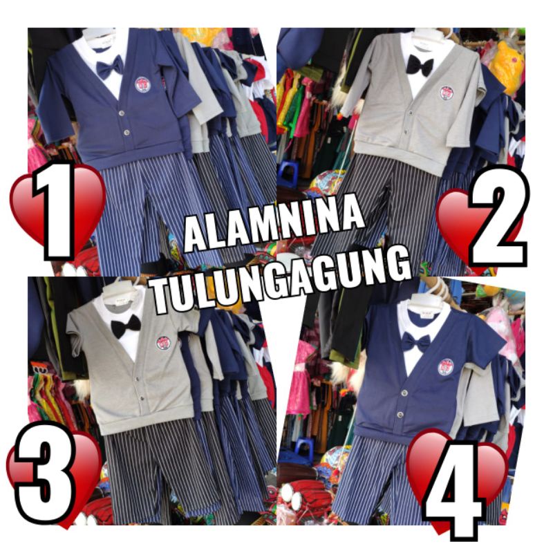 setelan dasi kupu kupu anak