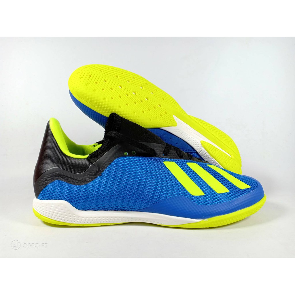 Sepatu Futsal Adidas X18.3 Blue Black