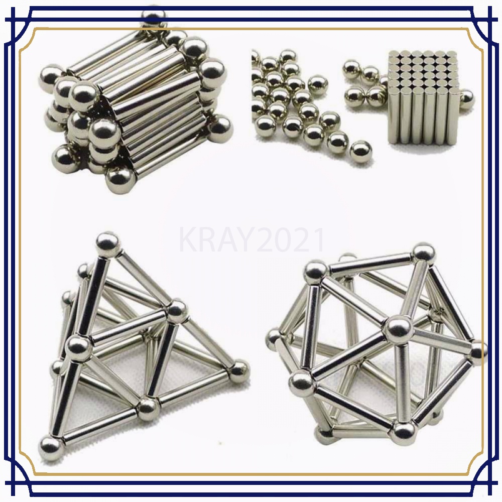 Mainan Magnetik Steel Metalic Stick and Bucky Balls MG055