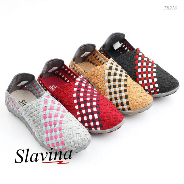 Sepatu SLAVINA Knit Flat Rajut #TR216