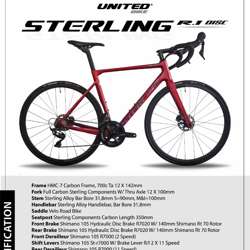 Sepeda Balap Roadbike United Sterling R1 Disc