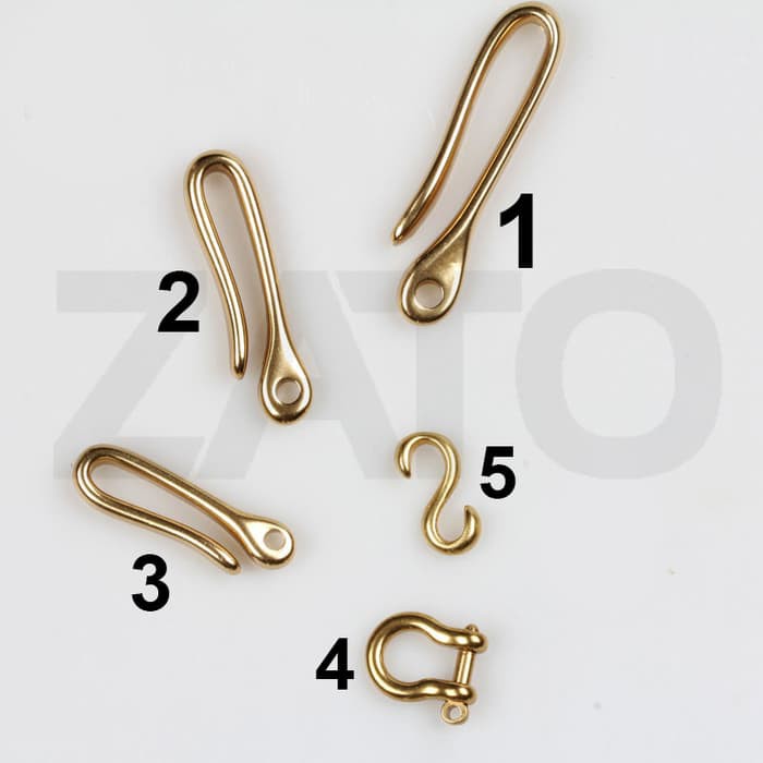PROMO Fish hook - S Hook - Shackle Brass| leather tools | aksesoris
