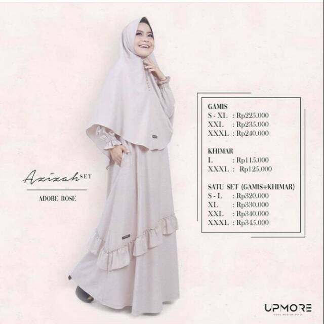  Gamis  Upmore UM 001 Azizah  Aura Muslim Distro