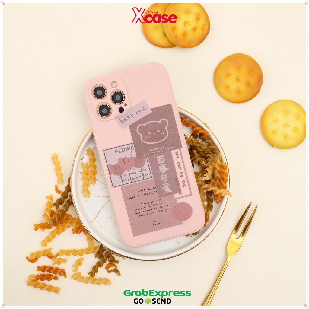 Beary Pink Soft Case Lens Cover for iPhone 6 7 8 6+ 7+ 8+ SE 11 12 Mini Pro Max