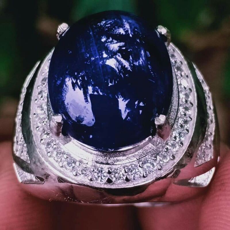 [BAYAR DIRUMAH] NATURAL ROYAL BLUE SAPHIRE KRISTAL BIG SIZE