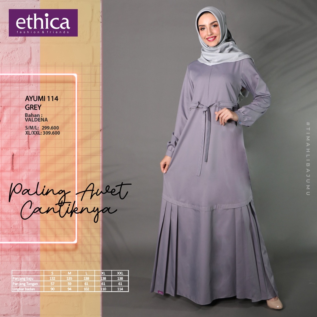 GAMIS TERBARU 2021 ETHICA AYUMI 114 GREY