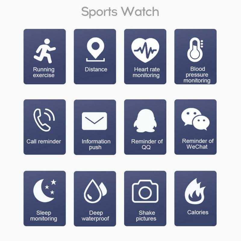 SKMEI Smartwatch Sport Tracker Bluetooth Heart Rate - 116 PLUS