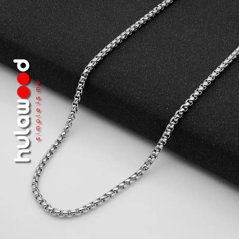 Kalung Rantai MCI Titanium Stainless Anti Karat 316L Pria Wanita ROLO SILVER [READY STOCK]