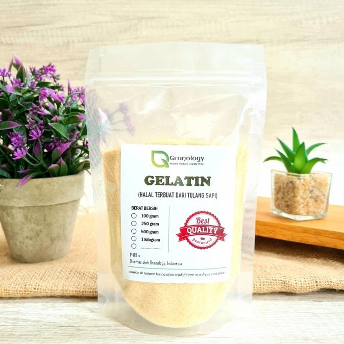 

Gelatin Bubuk Halal Premium Import (250 gram) by Granology TERLARIS TERPERCAYA ORIGINAL