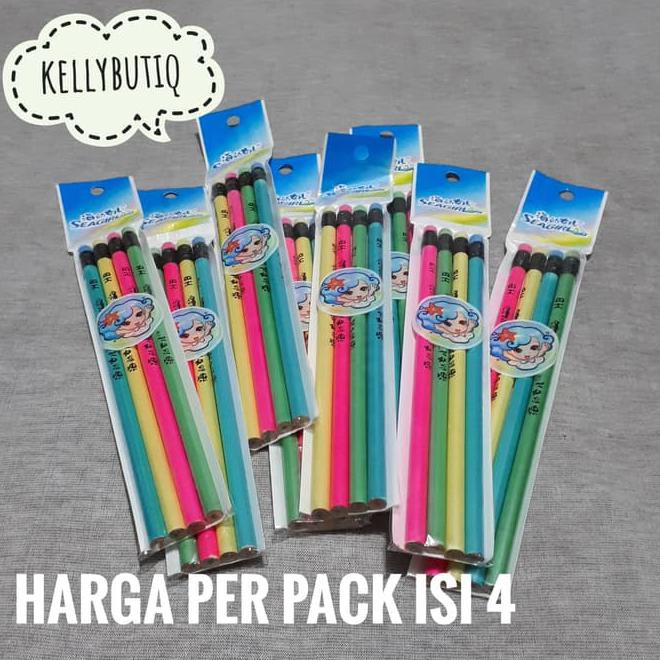

Pensil Serut HB Rainbow Polos Set Penghapus Di Bagian Atas