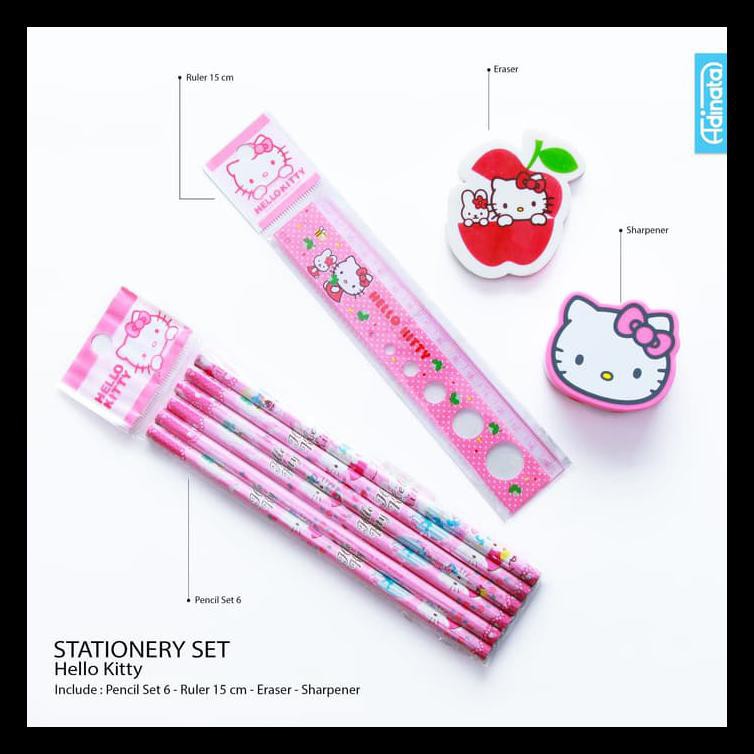 

BANTING HARGA PAKET STATIONERY HELLO KITTY (ISI 4 ITEM) / SET ALAT TULIS / ADINATA PAKET ALAT TULIS