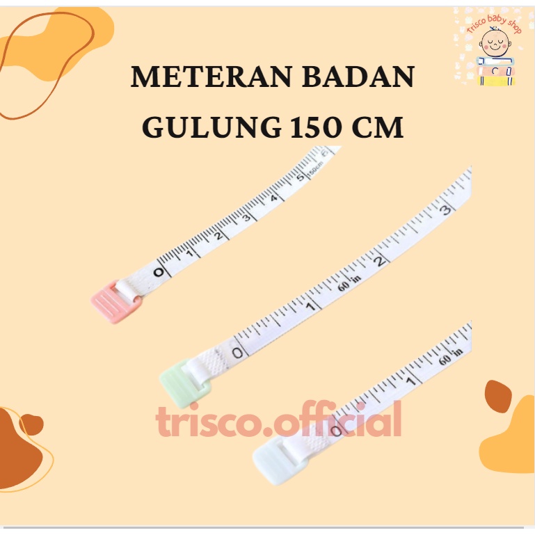 Meteran  gulung 150 cm meteran badan unik