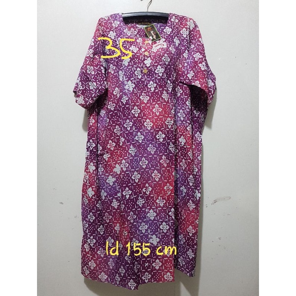 YULI - DASTER L5 REMEK LD 140 - 150 CM PB 110 CM BATIK KENCANA UNGU LABEL HITAM KUH-No 35