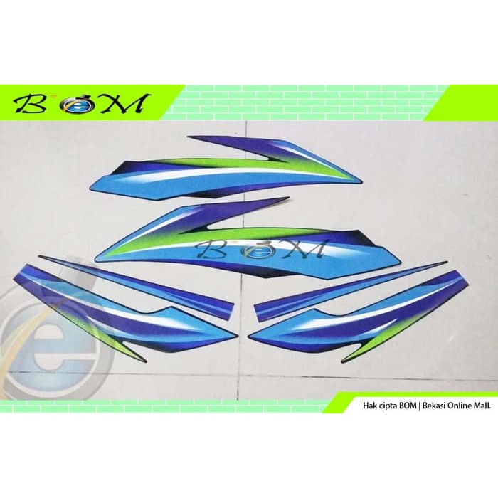 Striping Stiker Sticker honda gl pro max glmax gl-max 2004 hitam biru