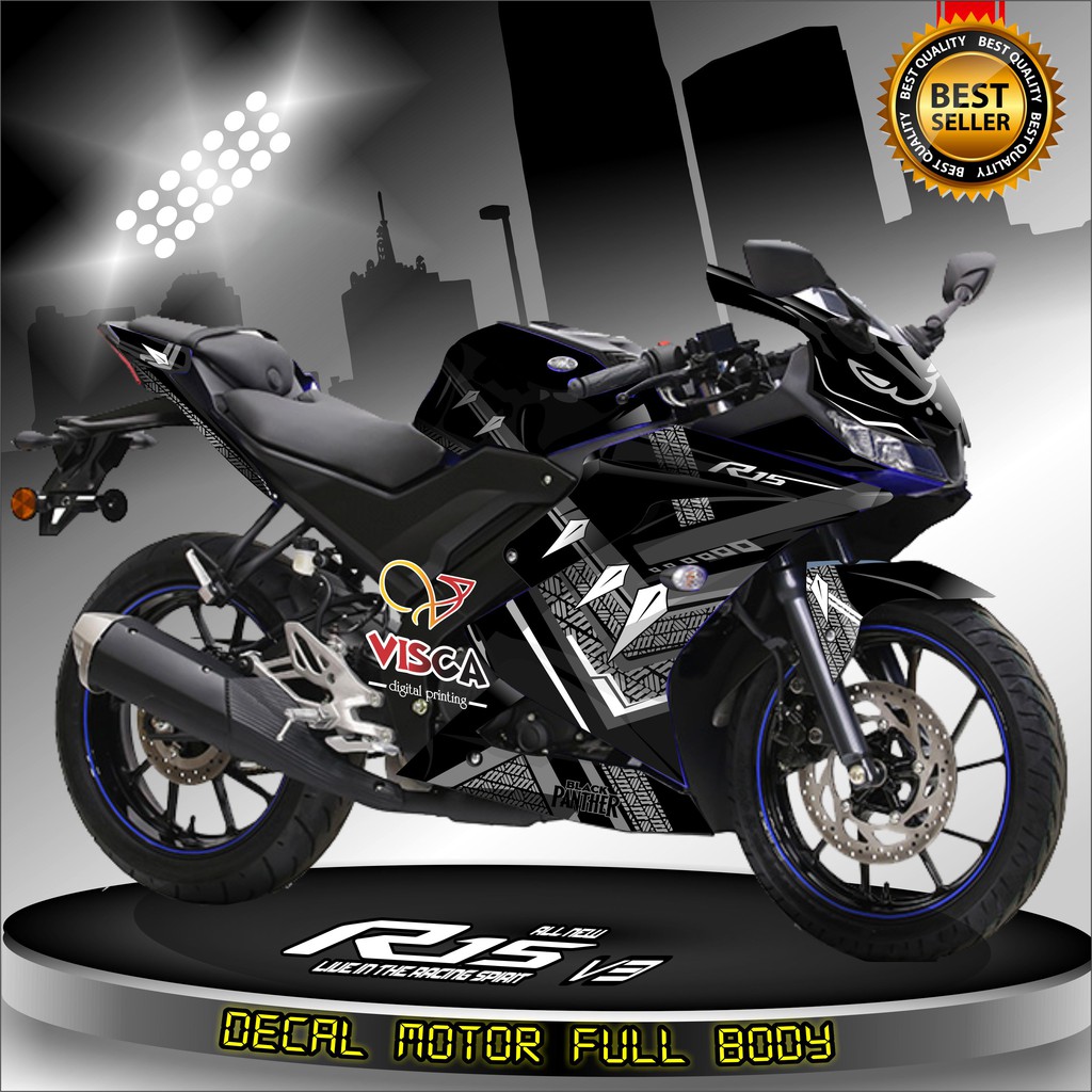 Decal R15 V3 Full Body Stiker R15 V3 Full Body Dekal R15 V3 BlackP