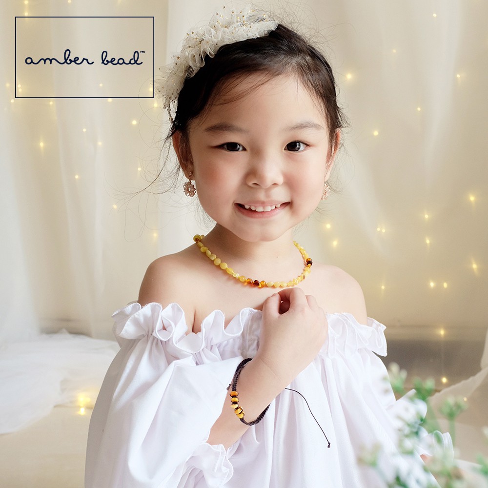 AMBER BEAD BJN36 Kalung Baltic Amber Junior