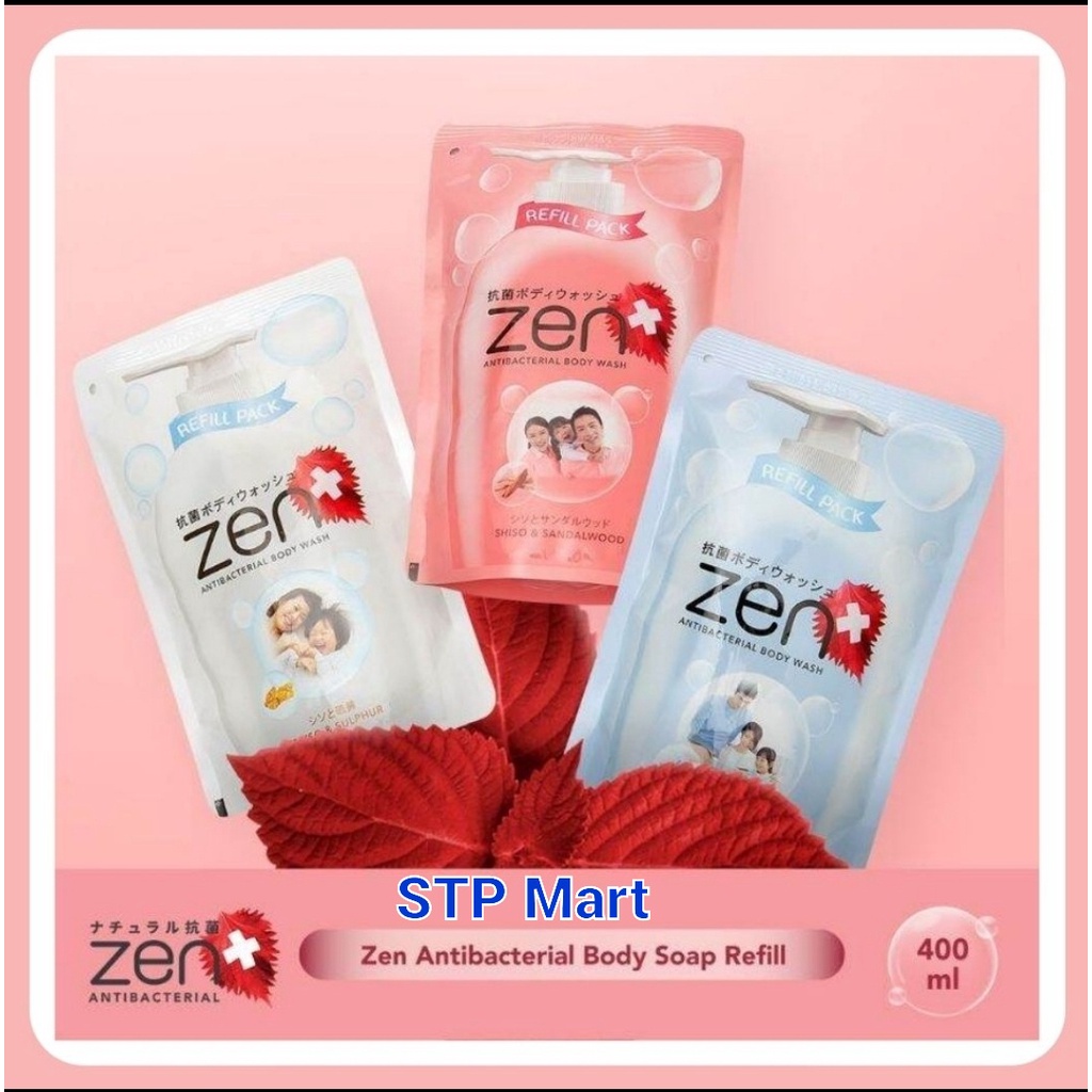 ZEN SABUN CAIR REFFIL // ZEN ANTIBACTERIAL BODY WASH REFFIL 400ML // SABUN ZEN