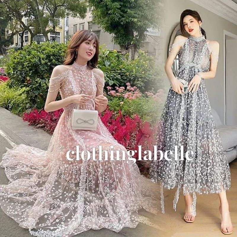 3D Petal Rose Party Dress