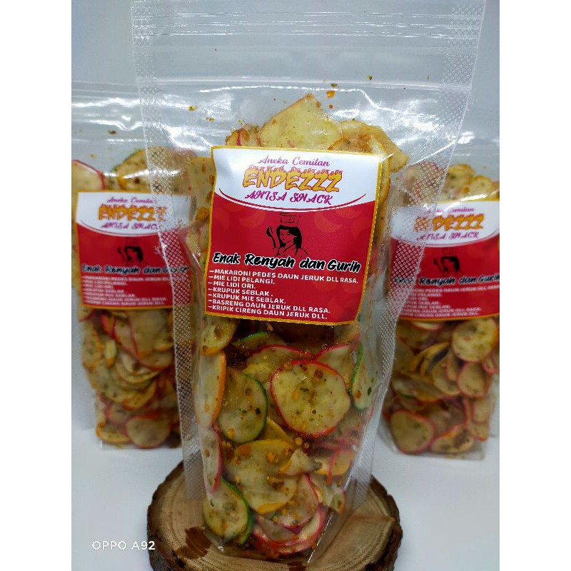 

krupuk seblak bantet daun jeruk