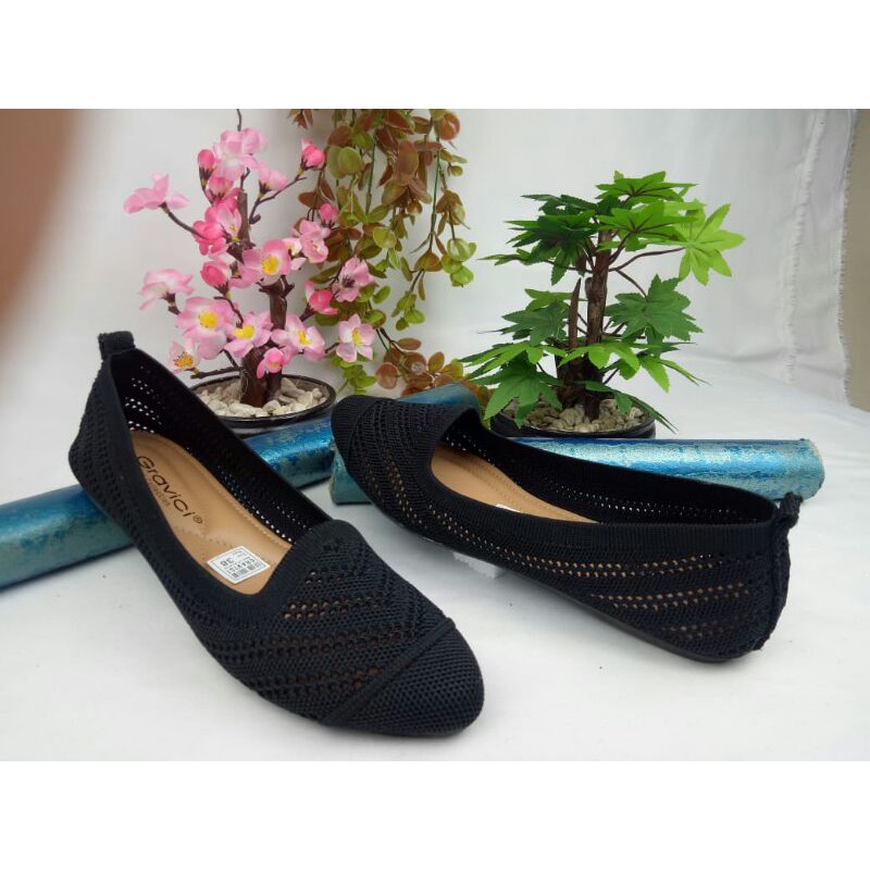 SEPATU RAJUT / SEPATU FLAT WANITA / SEPATU TERKINI  DEO 10