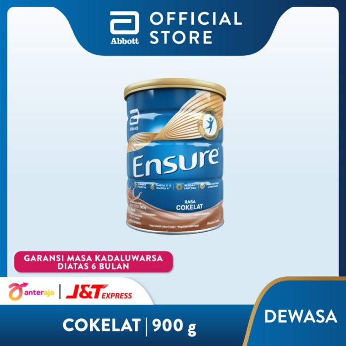 

Ensure Coklat 900 g Susu Nutrisi Dewasa Rendah Laktosa