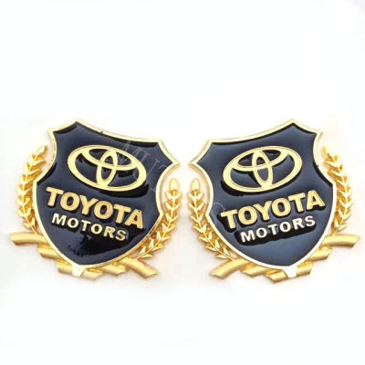 2pcs Stiker Logo Mitsubishi Toyota Honda Ford 3D Bahan Metal