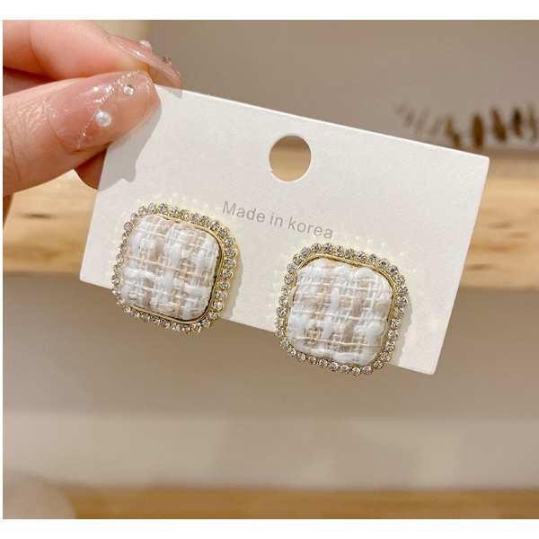 ANTING KOREA WANITA RETRO TITANIUM DIAMOND ELEGANT ANTING TUSUK ANTI KARAT GIWANG AKSESORIS ANTING FASHION IMPORT ANT61