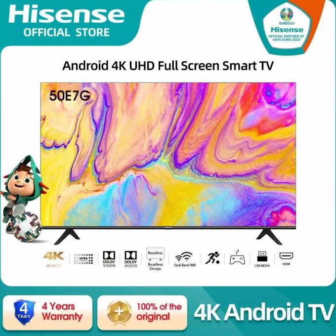 HISENSE Android 4K UHD Full Screen Smart TV 50 inch