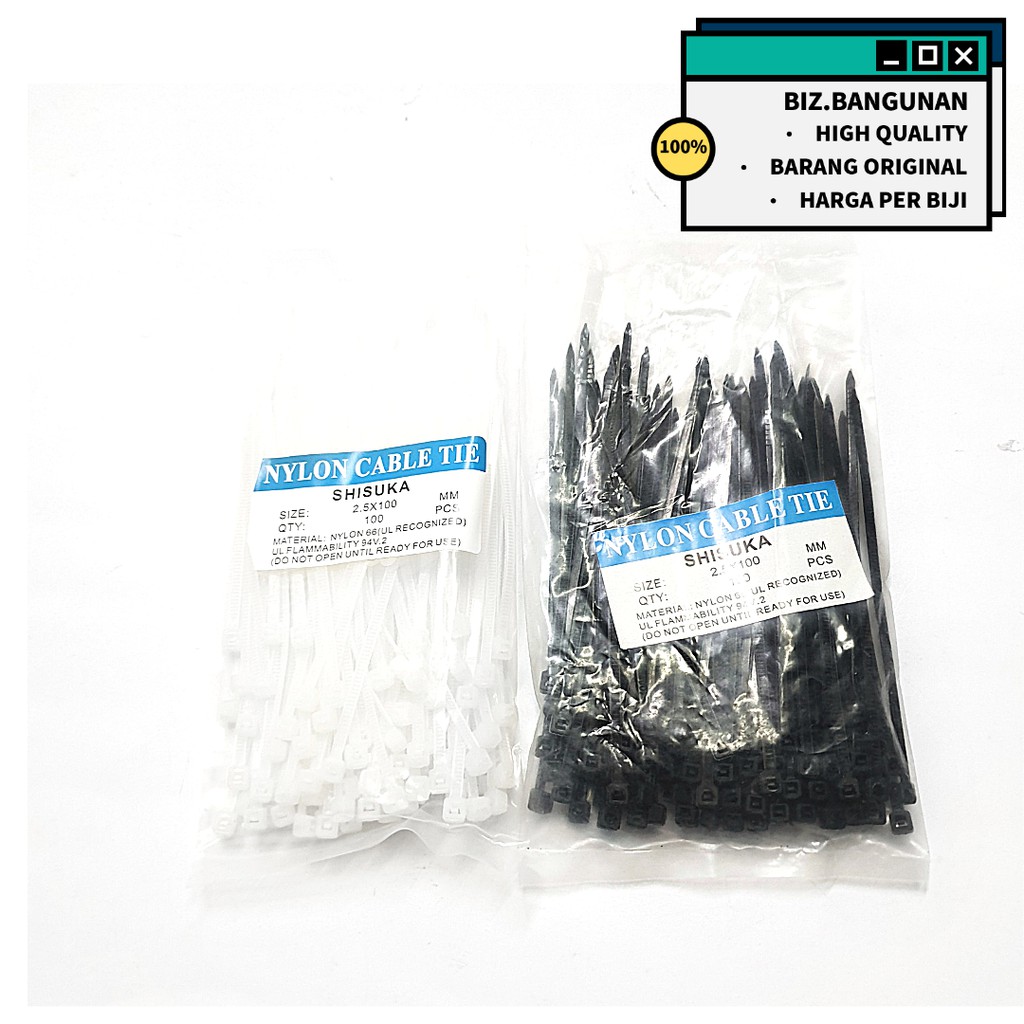 KABEL TIES 2.5 X 100 MM (ISI100) - CABLE TIE TIS 10 CM 100MM