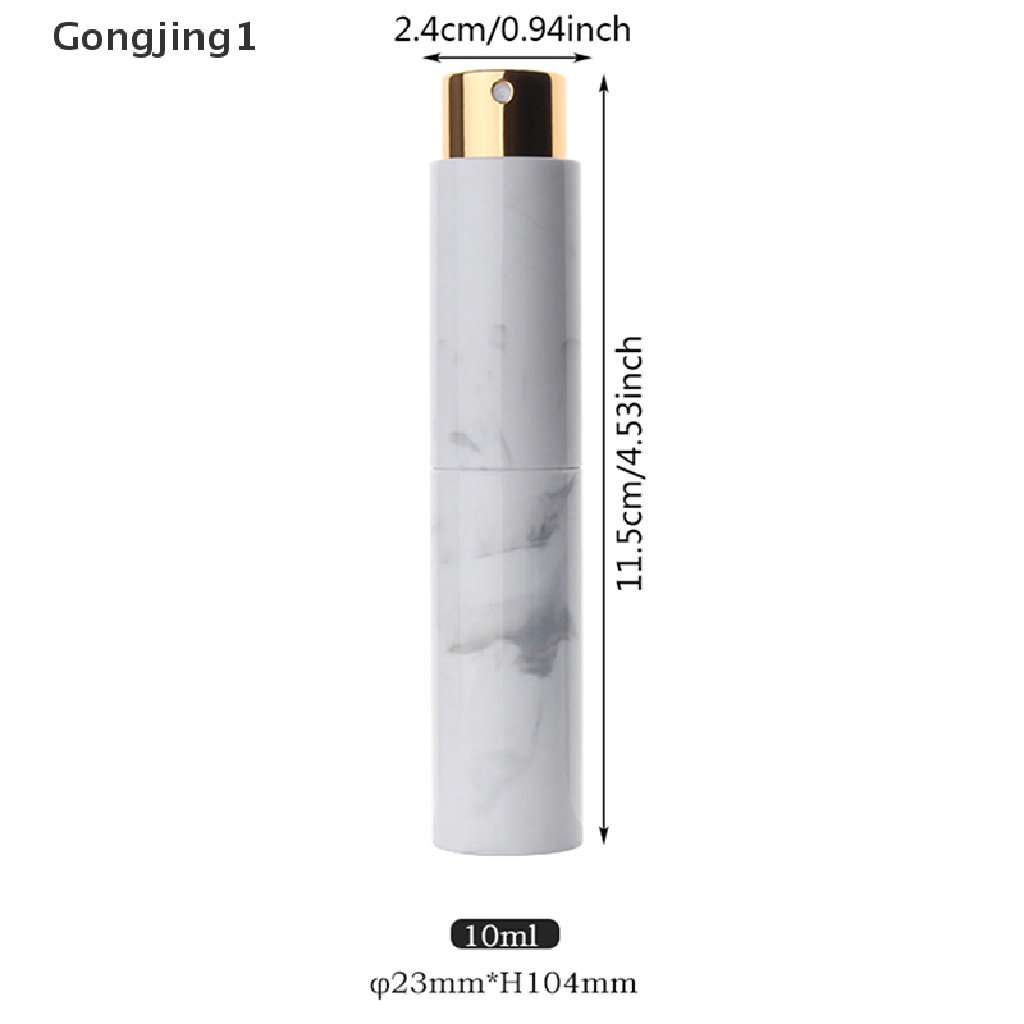 Gongjing1 Botol Spray Parfum Kosong Portable Motif Marmer Untuk Travel