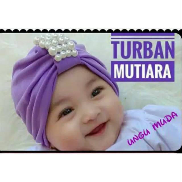 Turban Mutiara / Turban Anak Perempuan / Ciput Bayi / Turban Jersey Premium