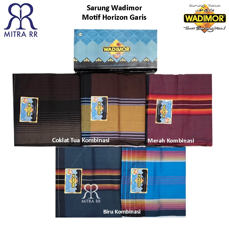 Sarung Wadimor Motif Horizon Garis / Horizon Gradasi Sarung Tenun Dewasa Grosir / Ecer