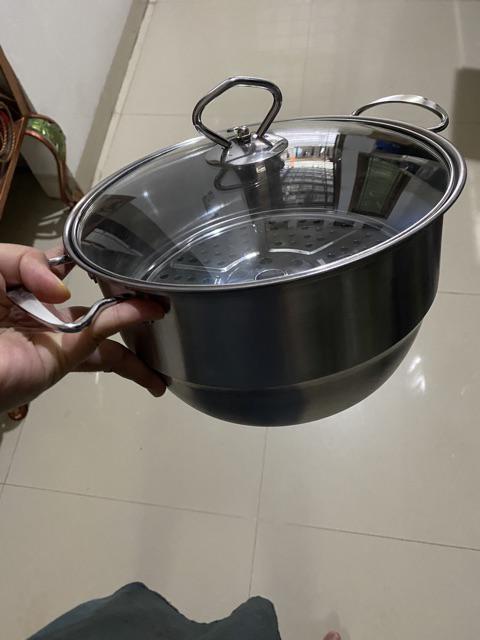 Panci Kukus Steamer Kukusan Dandang Stainless Steel 24 Cm
