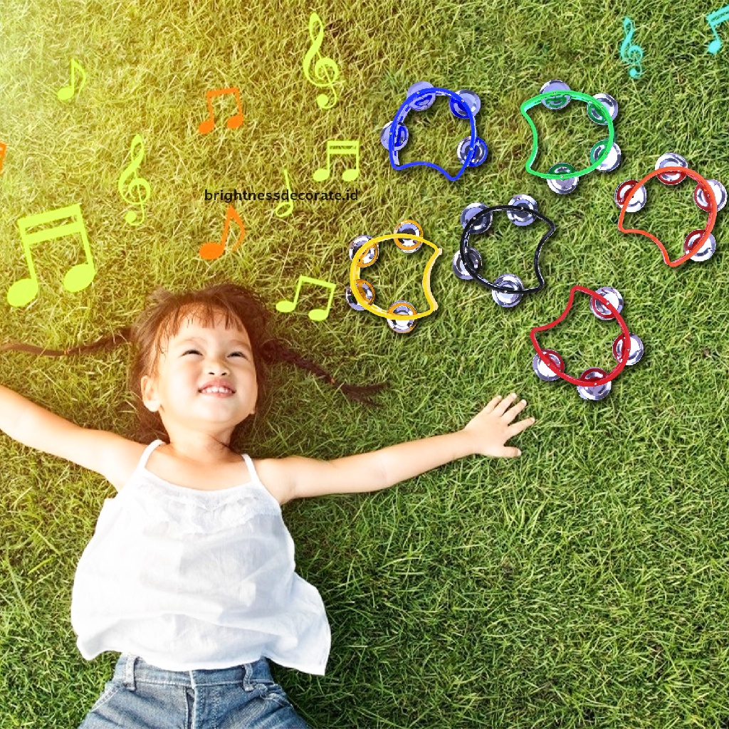 14pcs Tamborin Perkusi Bahan Plastik