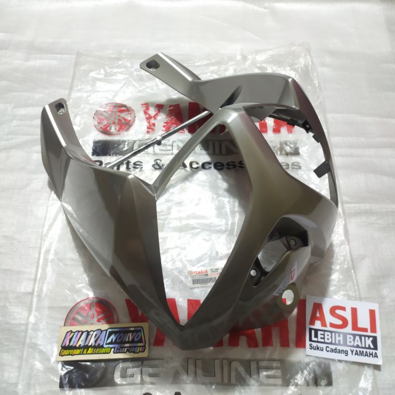 Tameng depan nouvo z silver original legshield depan nouvo z silver original yamaha