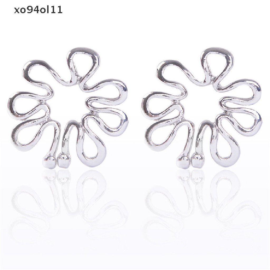 Xo Anting Jepit Puting Tanpa Tindik Adjustable Untuk Wanita