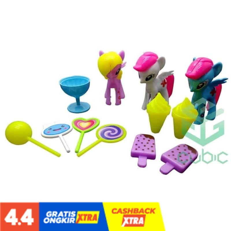 SUPER PROMO MAINAN ANAK KUDA PONY ICE CREAM FI-556 TERMURAH