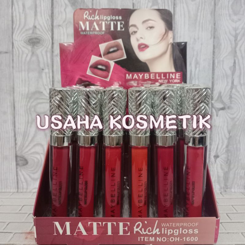 PER 12PCS!! LIPGLOSS MAYBELLINE RICH/24HOURS MATTE LONGLASTING NO. OH1506