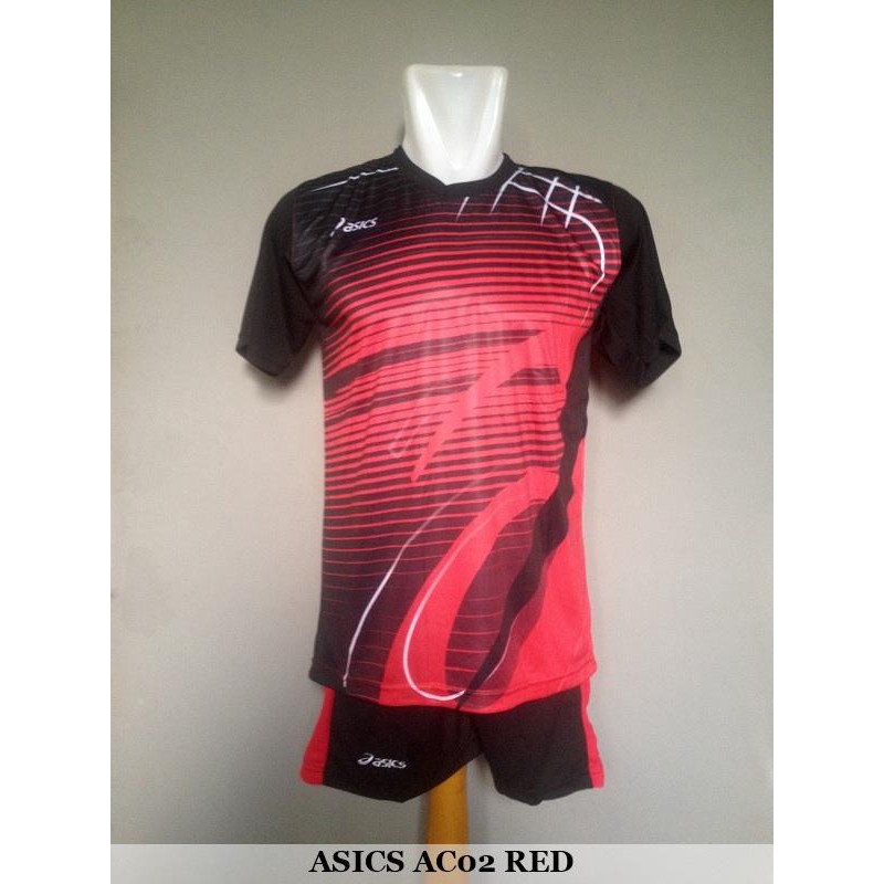 Baju Kaos Celana Olahraga Jersey Voli Setelan Volley Asics AC02 Murah