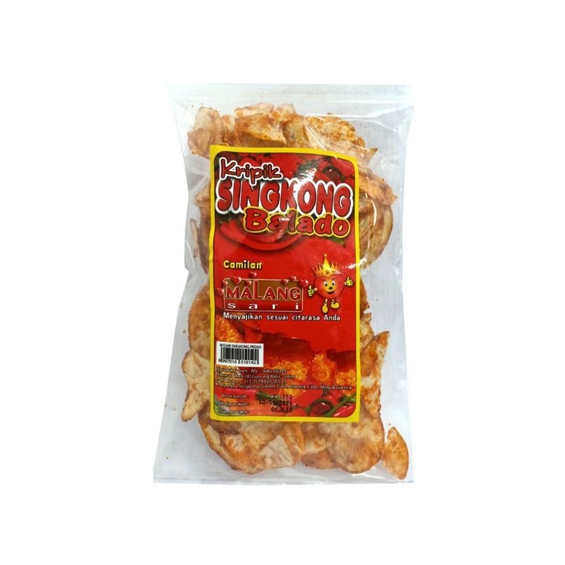 

malang sari keripik singkong pedas khas malang 170g malangsari