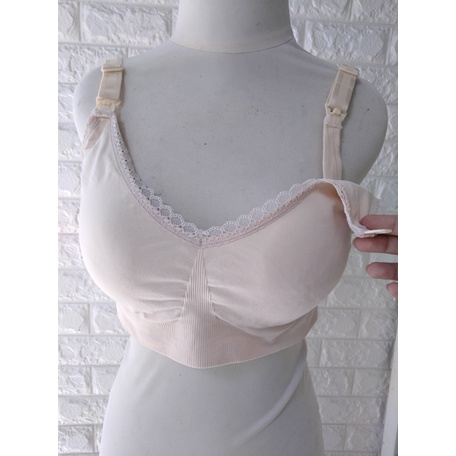 TALLY W84 BRA BH MENYUSUI DV RENDA FREE SIZE ADA BUSA  TANPA KAWAT  BAHAN RAJUT HALUS BKT