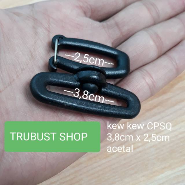 Kait tas kew kew 2,5cm x 3,8cm buckle plastik acetal jual per 1pc