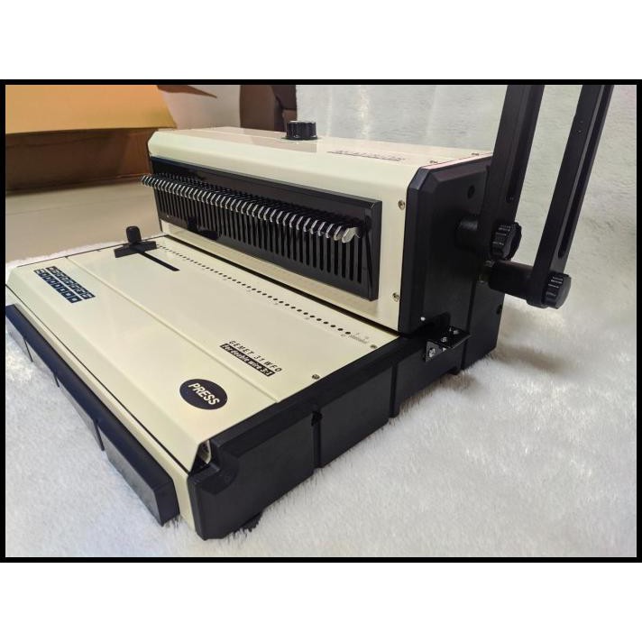 

Gemet 31 Wfo Mesin Jilid Spiral Kawat Lubang Bulat 3:1 F4 Bisa A3