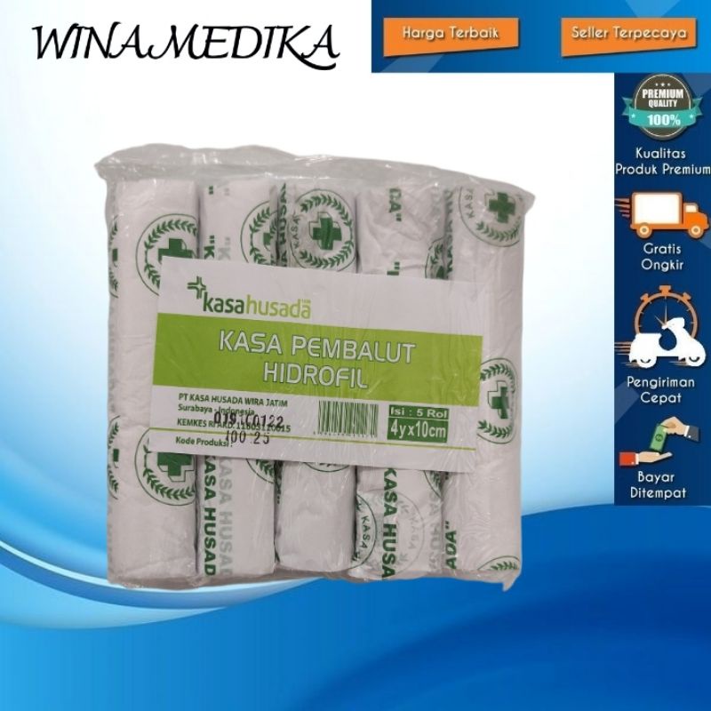 KASA HIDROFIL KASA HUSADA 4Y X 10 CM ISI 5 GULUNG