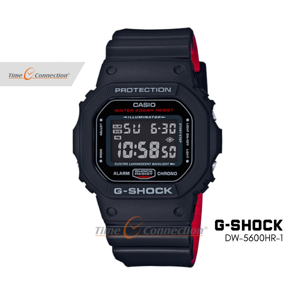Casio G-SHOCK DW-5600HR-1DR Original / Jam Tangan Pria Digital / Gshock DW 5600HR 5600 HR 1D 1DR Bla